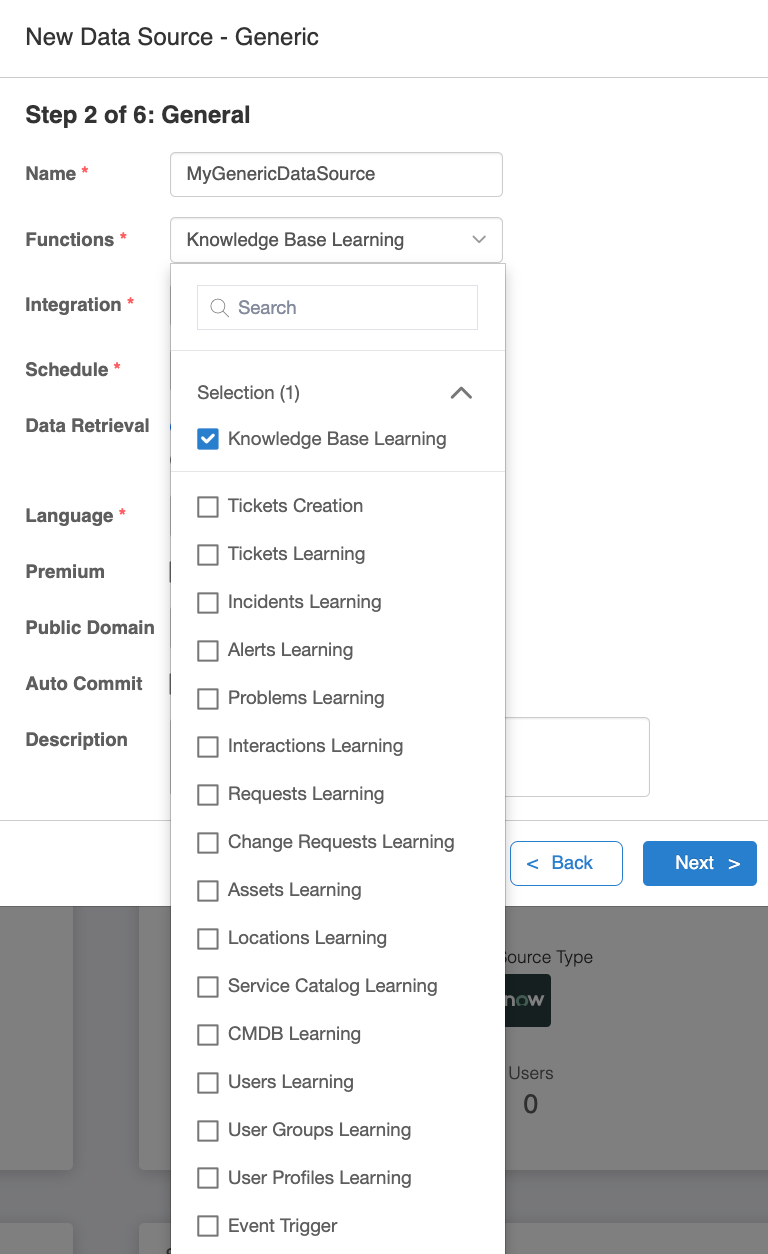 Data Source Functions